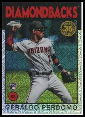 2021 Topps Update - 1986 Topps Baseball 35th Anniversary Chrome Complete Set NM - 86C-49 Geraldo Perdomo - Baseball
