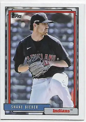 2021 Topps Update 1992 Topps Redux #T92-18 Shane Bieber NM-MT Indians - Baseball Card Single