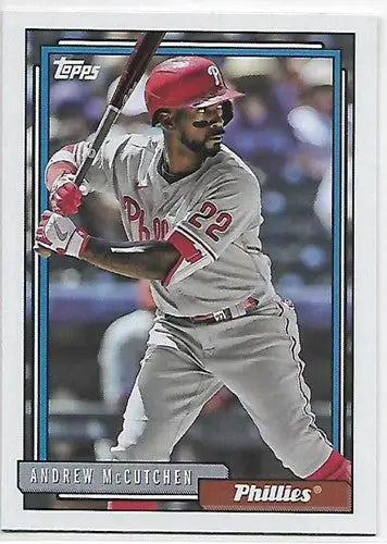 2021 Topps Update 1992 Topps Redux #T92-37 Andrew McCutchen NM-MT Phillies - Baseball Card Single