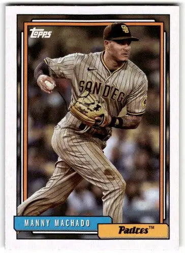 2021 Topps Update Manny Machado baseball card with original gloss Padres T92-40