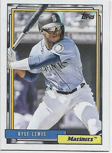 2021 Topps Update Kyle Lewis baseball card with original gloss Mariners collectible