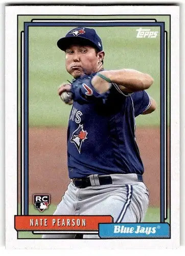 Nate Pearson baseball card from 2021 Topps Update 1992 Topps Redux with original gloss