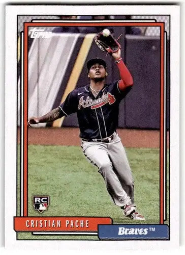 Cristian Pache baseball card from 2021 Topps Update 1992 Topps Redux series