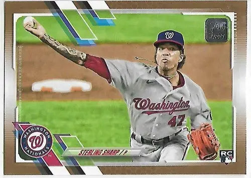 Original gloss 2021 Topps Update Sterling Sharp Baseball Card featuring simply Sandoval NM-MT RC