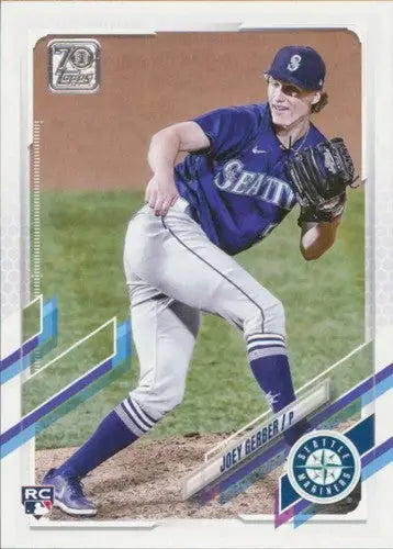 Joey Gerber baseball card from 2021 Topps Update series sports cards featuring original gloss