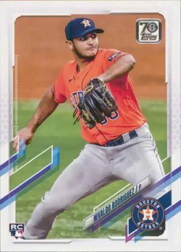 Baseball card featuring Nivaldo Rodriguez rookie card from 2021 Topps Update series