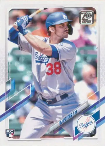 2021 Topps Update #US11 DJ Peters NM-MT RC Rookie Dodgers - Baseball Card Single