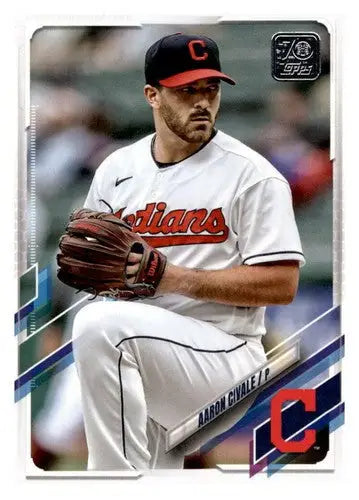 2021 Topps Update Aaron Civale baseball card sports collectible original gloss Indians