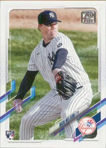 2021 Topps Update Nick Nelson baseball card featuring original gloss and rookie status
