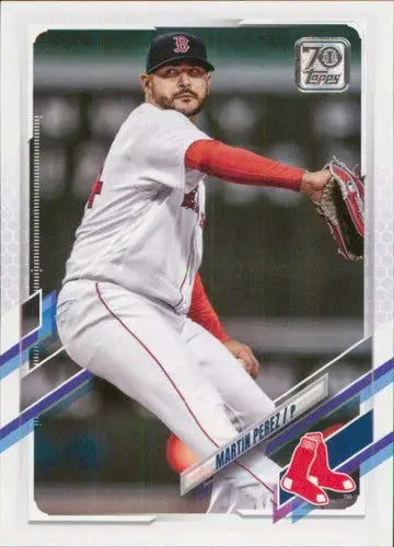 2021 Topps Update Martin Perez baseball card with original gloss featuring Red Sox player