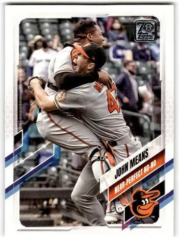 2021 Topps Update #US169 John Means NM Near Mint Orioles Season Highlight - Baseball Card Single