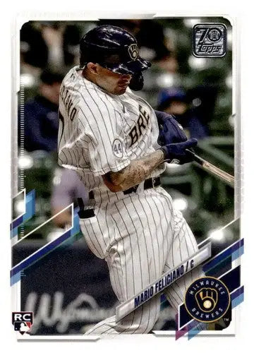 2021 Topps Update #US174 Mario Feliciano NM Near Mint RC Rookie Brewers - Baseball Card Single