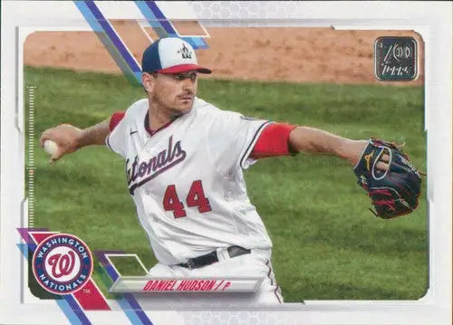 Baseball card of Daniel Hudson from 2021 Topps Update with original gloss and Simply Sandoval design