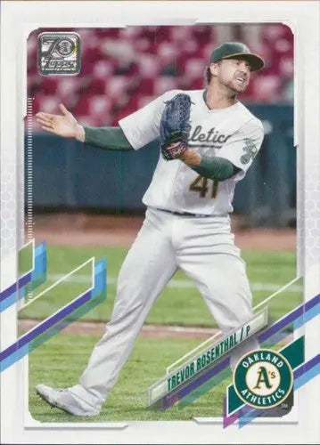 2021 Topps Update Trevor Rosenthal baseball card with original gloss Calgary Athletics