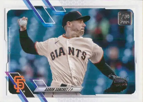2021 Topps Update Aaron Sanchez baseball card with original gloss, ideal for sports cards collectors