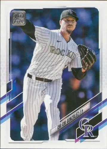 Chi Chi Gonzalez baseball card from 2021 Topps Update featuring original gloss