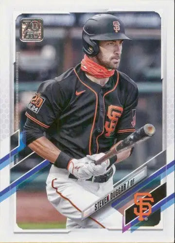 Baseball card featuring Steven Duggar from 2021 Topps Update in NM-MT condition