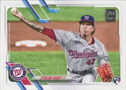 Sterling Sharp baseball card from 2021 Topps Update featuring original gloss and rookie card