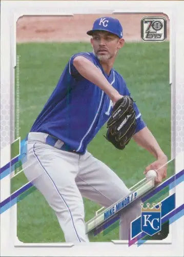 Original gloss baseball card of Mike Minor from 2021 Topps Update Simply Sandoval series