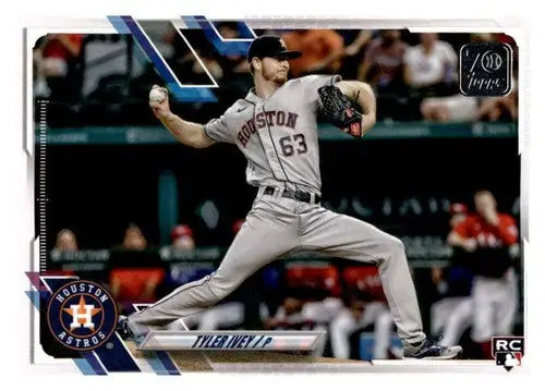 Tyler Ivey baseball card from 2021 Topps Update, NM Near Mint RC, Astros card, original gloss