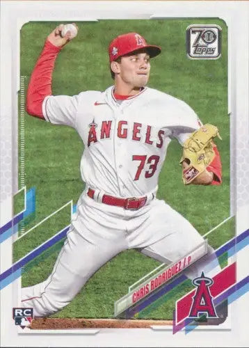 Baseball card of Chris Rodriguez from 2021 Topps Update NM-MT Rookie Angels with original gloss