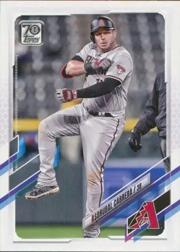 2021 Topps Update Asdrubal Cabrera baseball card with original gloss featured for Diamondbacks