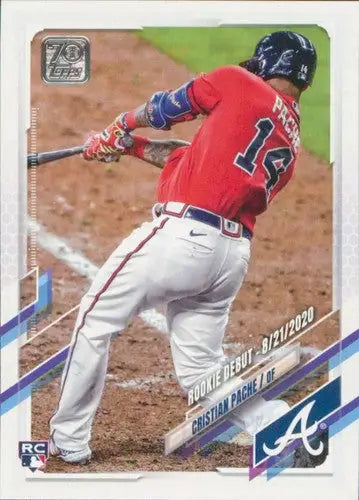 2021 Topps Update #US295 Cristian Pache NM-MT Braves Rookie Debut - Baseball Card Single