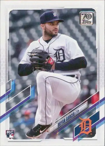 Bryan Garcia baseball card from Topps Update 2021, NM-MT RC Rookie Tigers