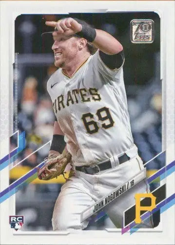 2021 Topps Update John Nogowski Rookie Baseball Card with Original Gloss Pirates