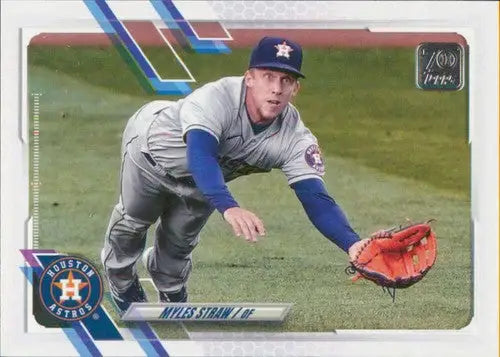 2021 Topps Update Myles Straw baseball card with original gloss Astros NM-MT