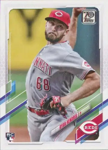 2021 Topps Update Ryan Hendrix baseball card with original gloss and rookie design