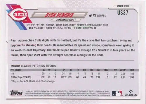 Baseball card back from 2021 Topps Update featuring original gloss and simply sandoval rookies