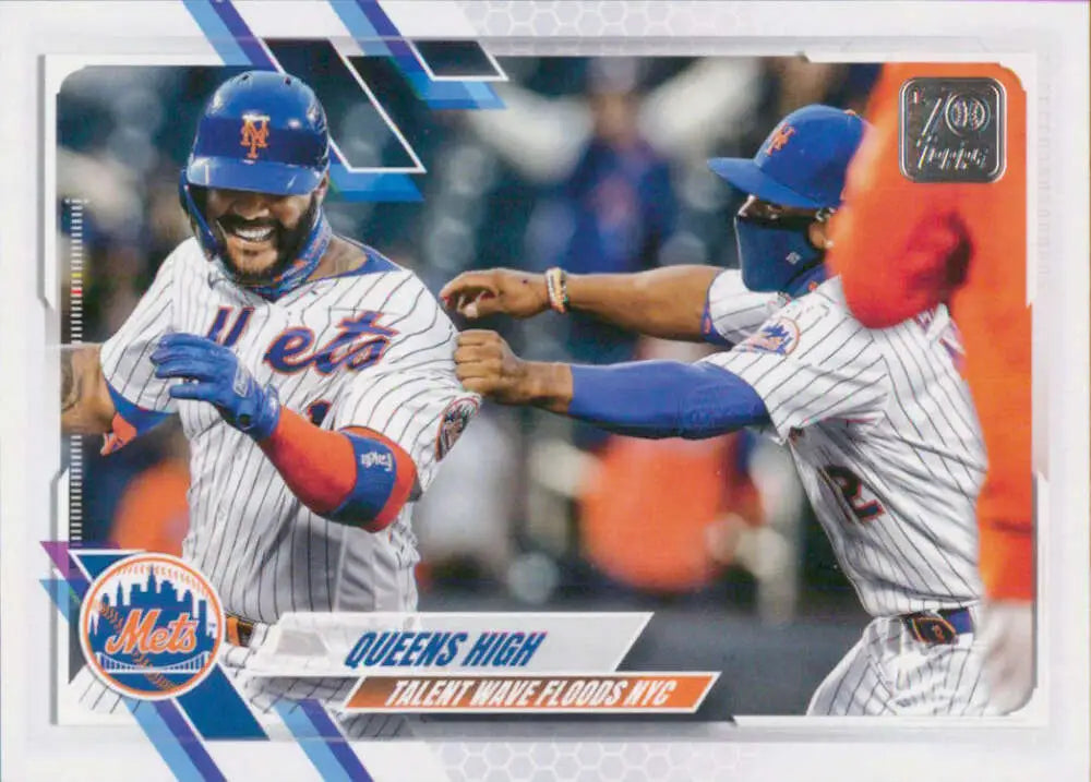 2021 Topps Update #US39 Francisco Lindor/Jonathan Villar NM-MT Mets - Baseball Card Single