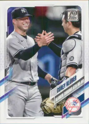 2021 Topps Update #US52 Corey Kluber NM-MT Yankees Season Highlight - Baseball Card Single