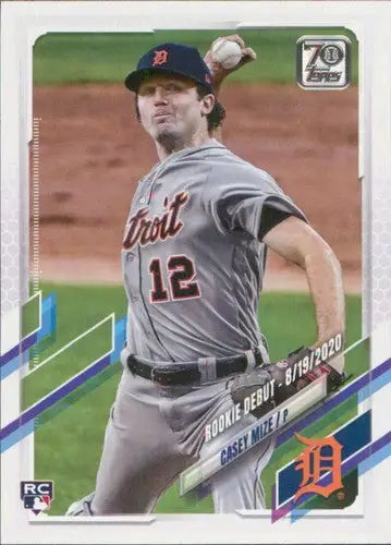 2021 Topps Update #US63 Casey Mize NM-MT Tigers Rookie Debut - Baseball Card Single