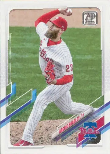 2021 Topps Update Archie Bradley baseball card with original gloss from sports cards collection