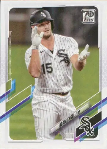 2021 Topps Update Adam Engel baseball card with original gloss featuring White Sox player