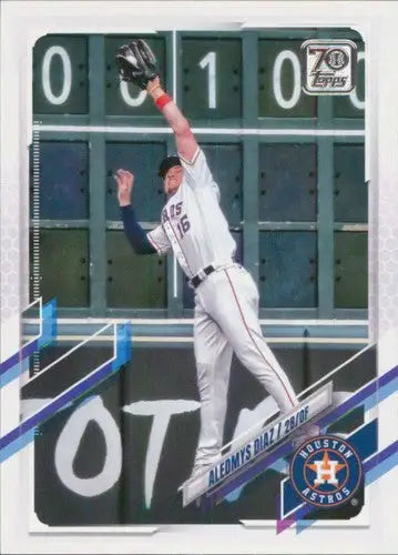 Baseball card featuring player catching ball from 2021 Topps Update US72 Simply Sandoval