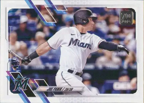 2021 Topps Update Joe Panik baseball card with original gloss and Marlins team details