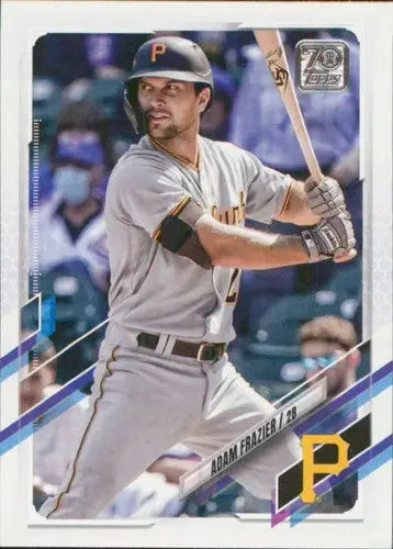 2021 Topps Update US86 Adam Frazier Pirates baseball card with original gloss, sports cards