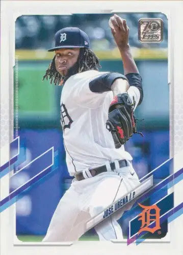 2021 Topps Update Jose Urena baseball card with original gloss featuring Tigers