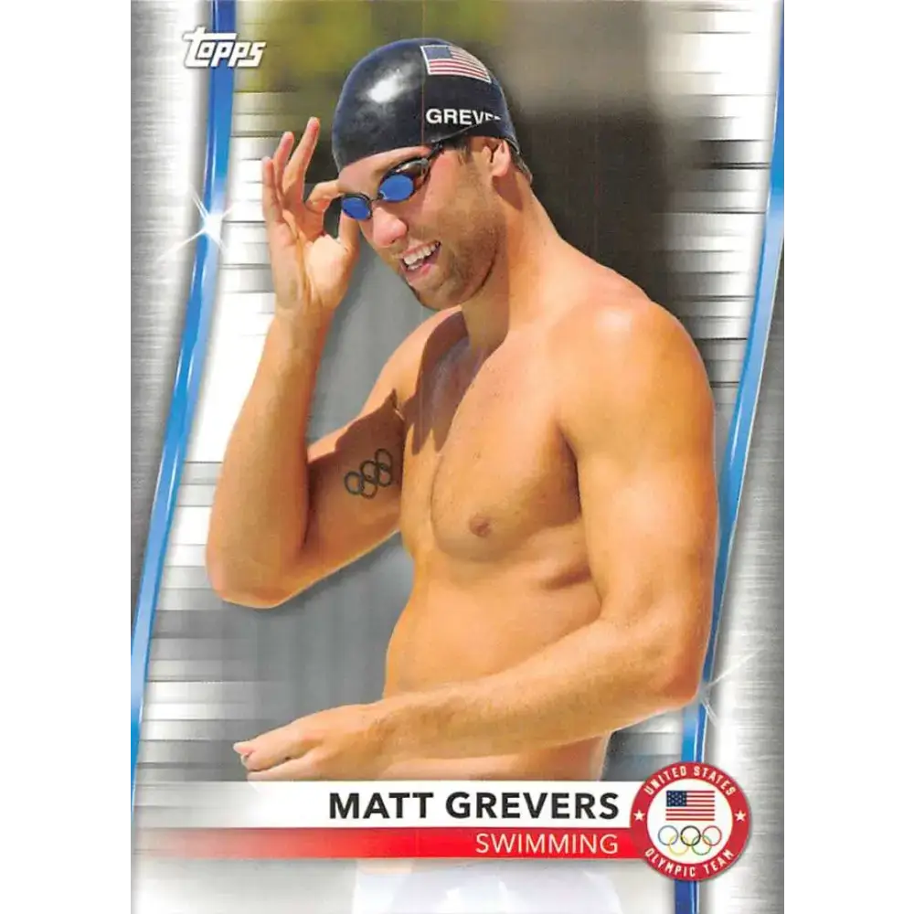 2021 Topps US Olympics and Paralympics Team Hopefuls NM-MT #17 Matt Grevers Swimming Card - Sports Memorabilia