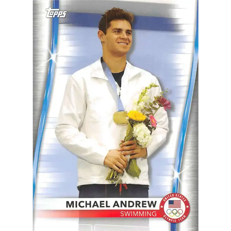 2021 Topps US Olympics and Paralympics Team Hopefuls NM-MT #25 Michael Andrew Swimming Card - Sports Memorabilia