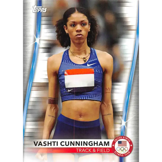2021 Topps US Olympics and Paralympics Team Hopefuls NM-MT #60 Vashti Cunningham Track & Field Card - Other