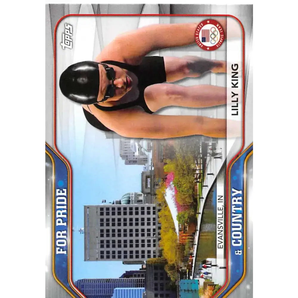 2021 Topps US Olympics Hopefuls For Pride and Country #PC-3 Lilly King NM-MT Swimming Card - Sports Memorabilia