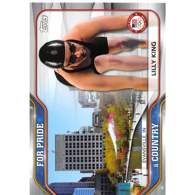 2021 Topps US Olympics Hopefuls For Pride and Country #PC-3 Lilly King NM-MT Swimming Card - Sports Memorabilia