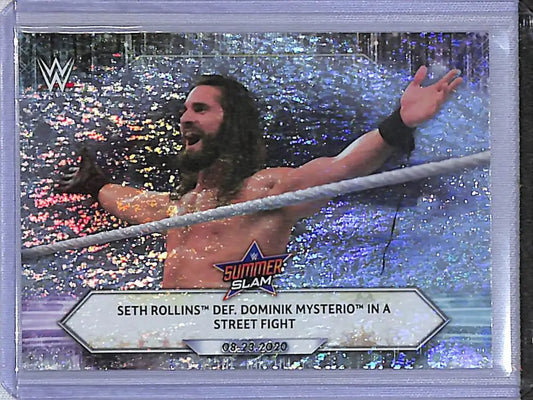 2021 Topps WWE #94 Seth Rollins Def. Dominik Mysterio In A Street Fight NM-MT