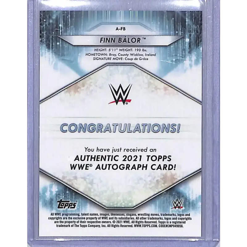 2021 Topps WWE #A-FB Finn Balor NM-MT Auto 099/150 - Wrestling Card Single