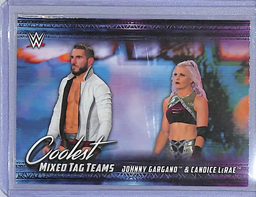 2021 Topps WWE Coolest Mixed Tag Teams #MT-10 Johnny Gargano & Candice LeRae NM-MT