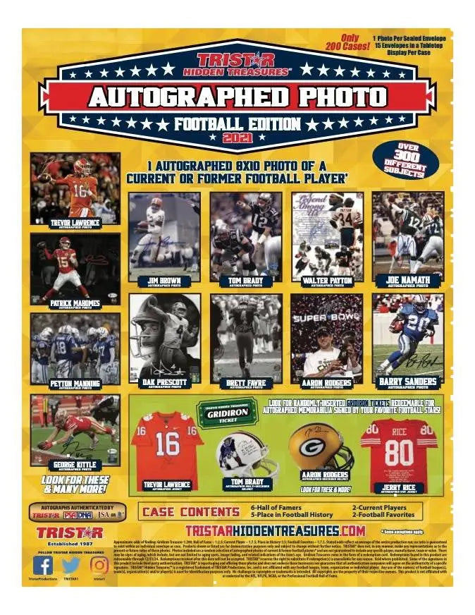 Autographed 8x10 photo from Tristar Hidden Treasures Football Edition product